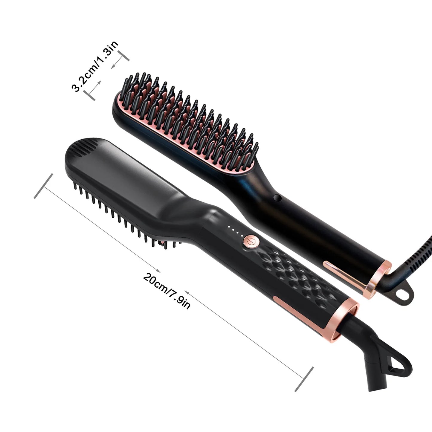3 in 1 Electric Heated Brushe Hair Straightener